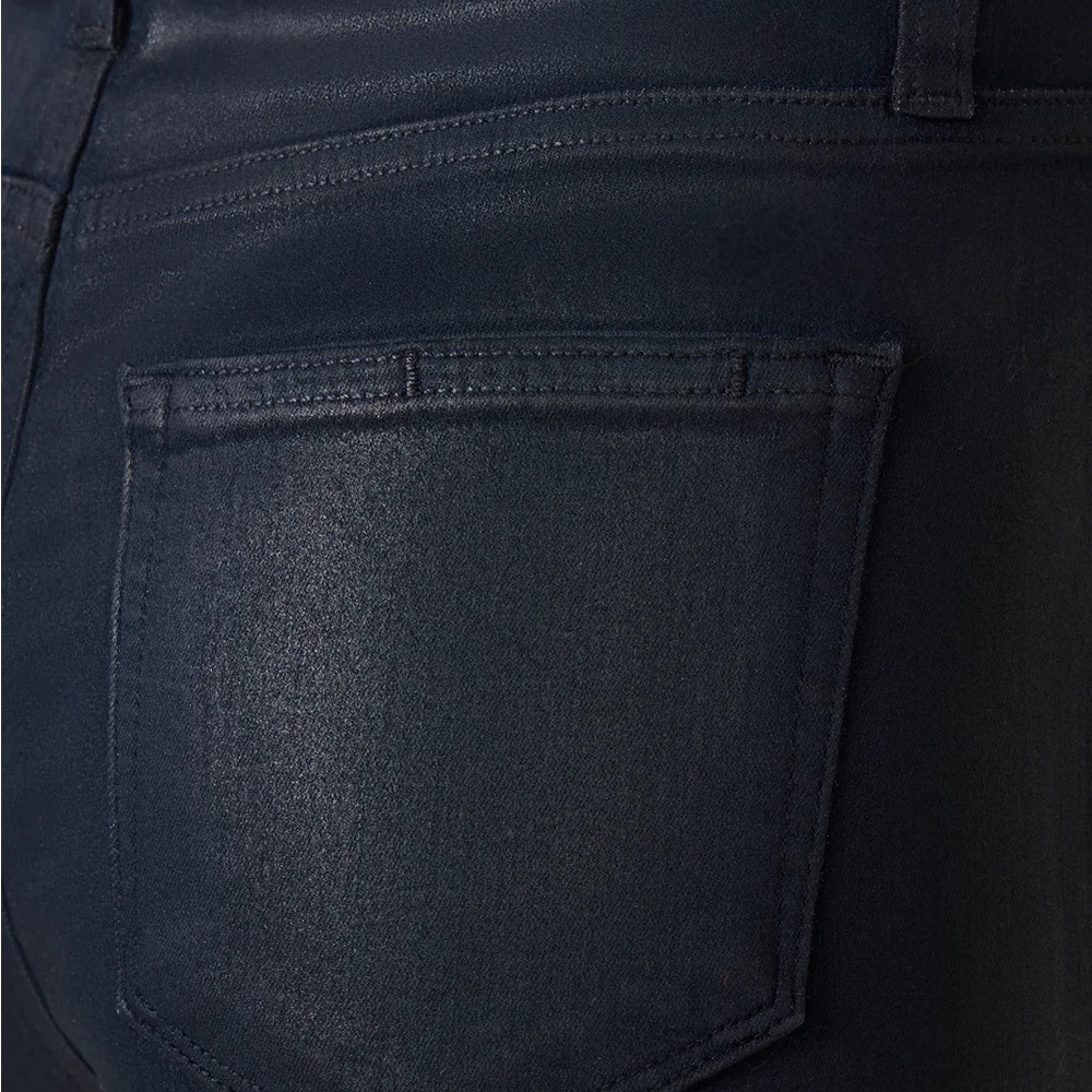 PAIGE coated Women's Wide Leg navy Jeans - Picture 4 of 8